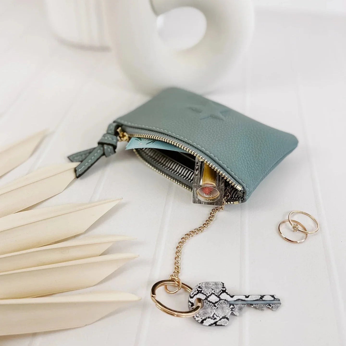 Louenhide Star Purse Coin & Card Holder with Key Ring