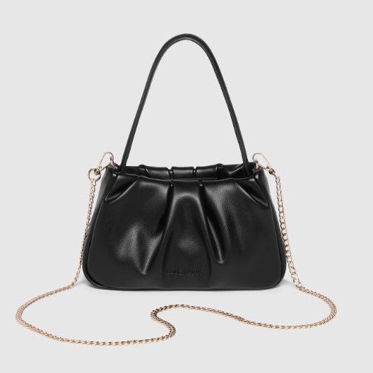 Louenhide Uma Black Handbag – Vegan Leather Mini Top Handle Bag