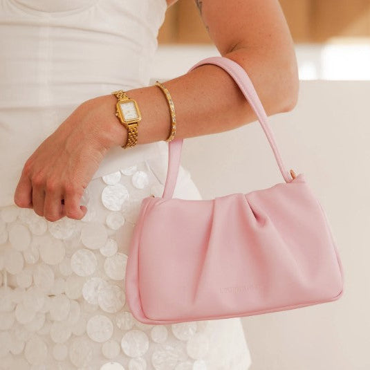 Louenhide Uma Pink Handbag – Vegan Leather Mini Top Handle Bag