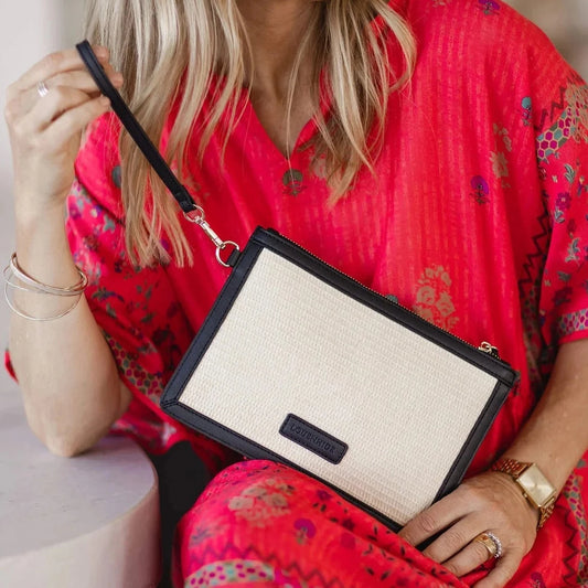 Olina Natural Textured Clutch - Louenhide