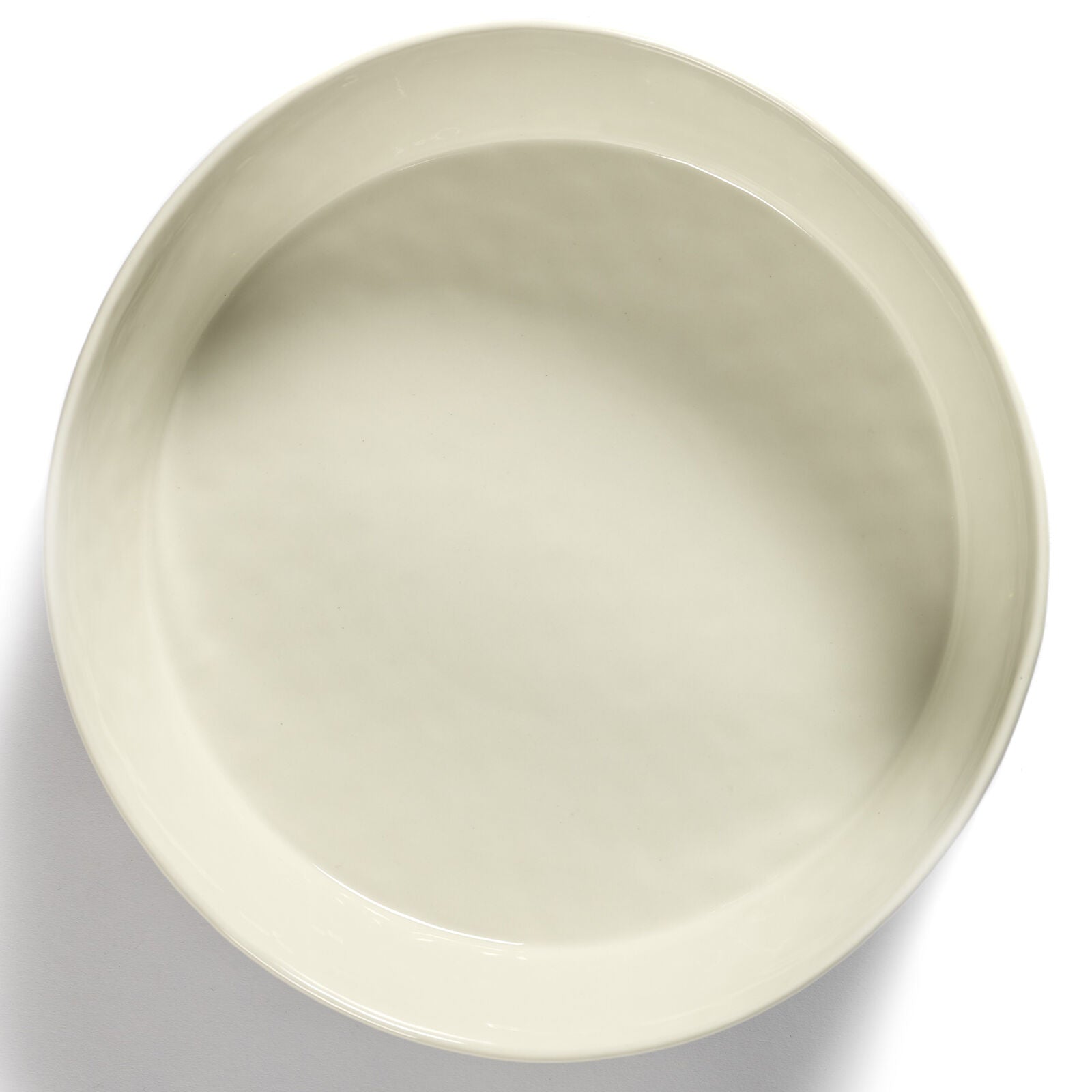 White ceramic bowl on a light gray background