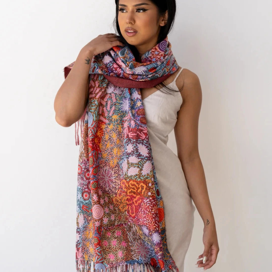 Aboriginal Grandmother's Country Design Scarf