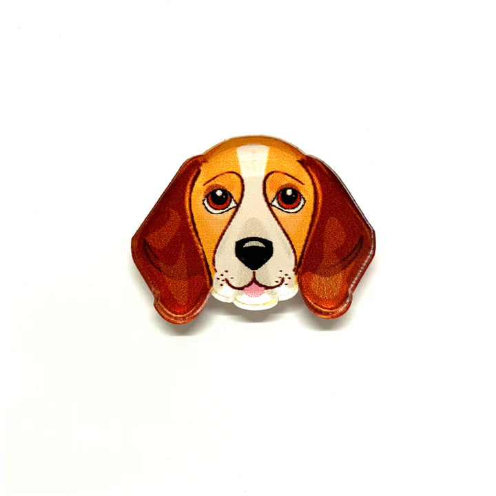 Beagle Pin Brooch – Eco-Friendly Recycled Acrylic