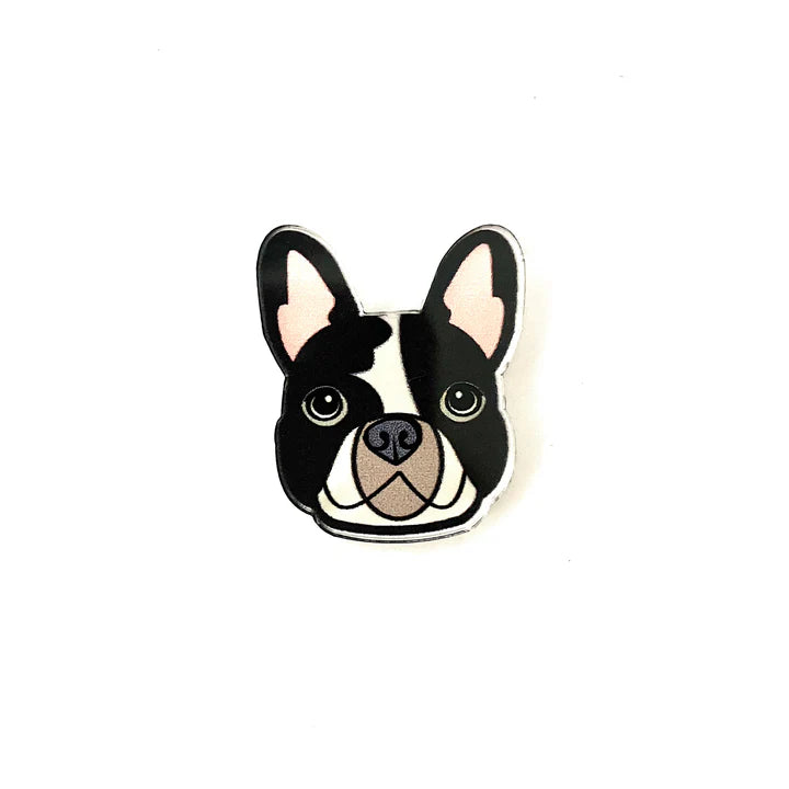 French Bulldog Pin Brooch – Eco-Friendly Recycled Acrylic