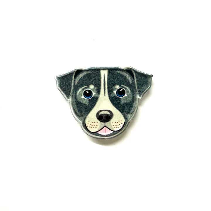 Staffie Pin Brooch – Eco-Friendly Recycled Acrylic