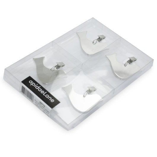 Set of 4 Silver Bird Table Weights – Outdoor Tablecloth Clips