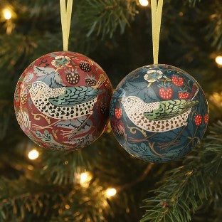 Strawberry Thief Christmas Bauble | William Morris Ornament