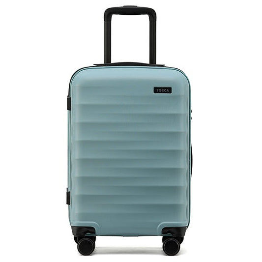 Blue carry on suitcase