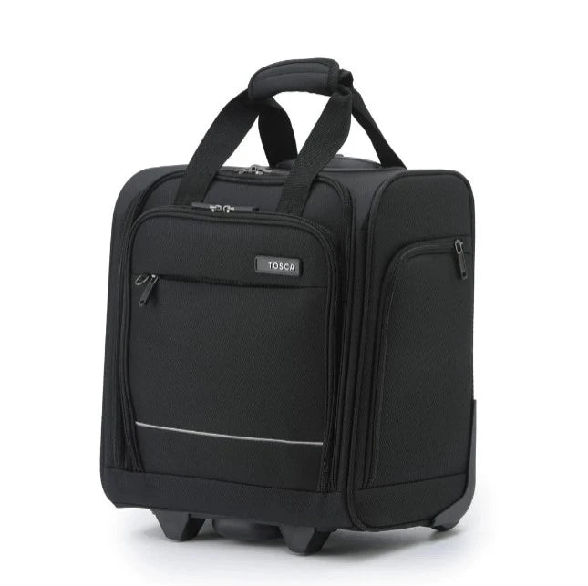 TOSCA So Lite Under Seat Carry On | Lightweight & Airline-Friendly - Black - 38cm