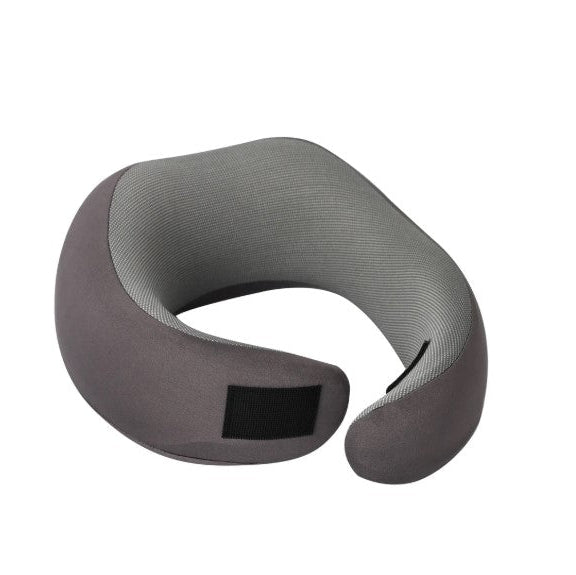 Gray neck pillow on a white background