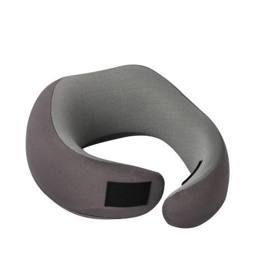 Gray neck pillow on a white background