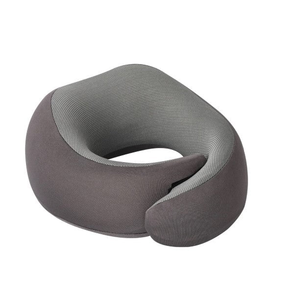 Gray neck pillow on a white background