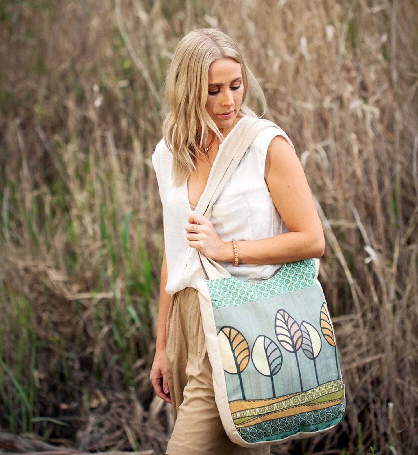 Rancho Double Strap Shoulder Bag - Trees