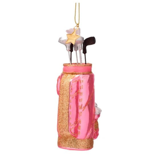 Vondels Christmas Tree Ornament –  Pink Golf Bag