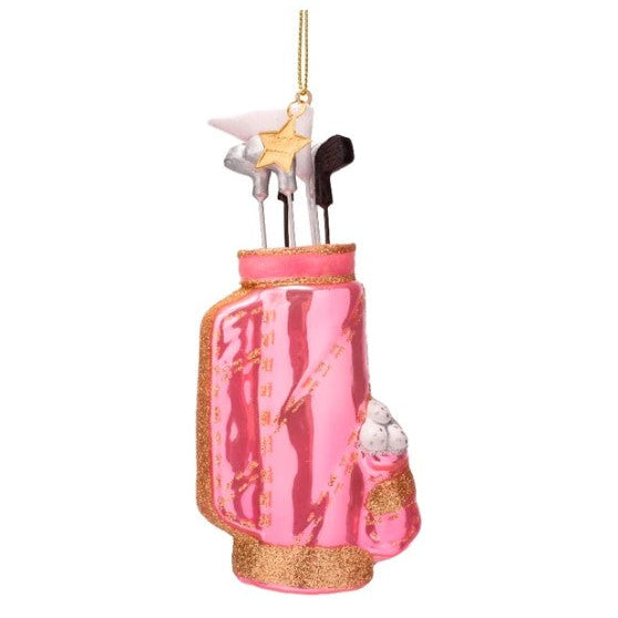 Vondels Christmas Tree Ornament –  Pink Golf Bag