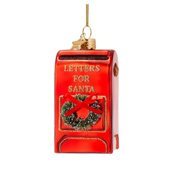 Vondels Christmas Tree Ornament –  Red Santa's Mailbox
