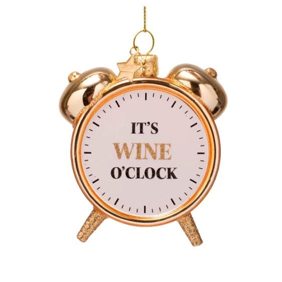 Vondels Christmas Tree Ornament –  Wine O'Clock Alarm