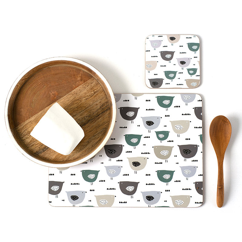 Placemats and Coasters - Chirpy Birds
