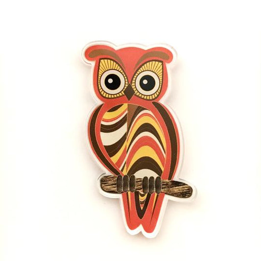 Brooch - Retro Owl