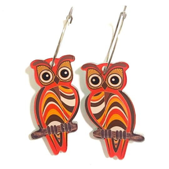 Earrings - Retro Owl Hook